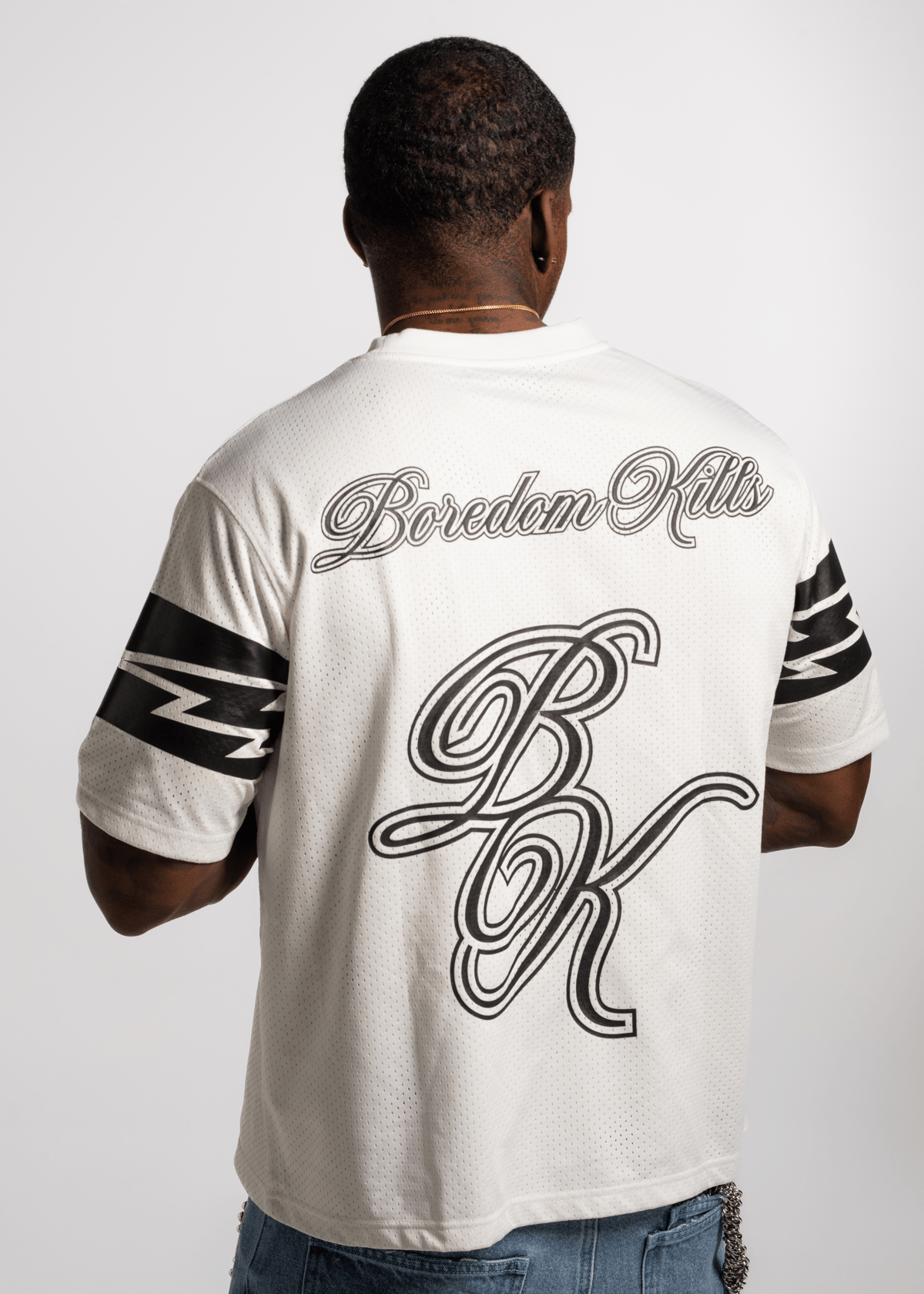 BK Mesh Jersey - White - Boredom Kills